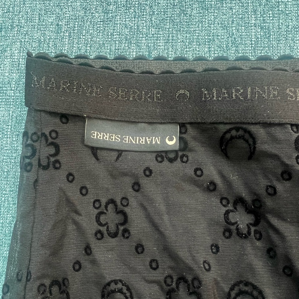 Marine Serre Black Patterned Leggings